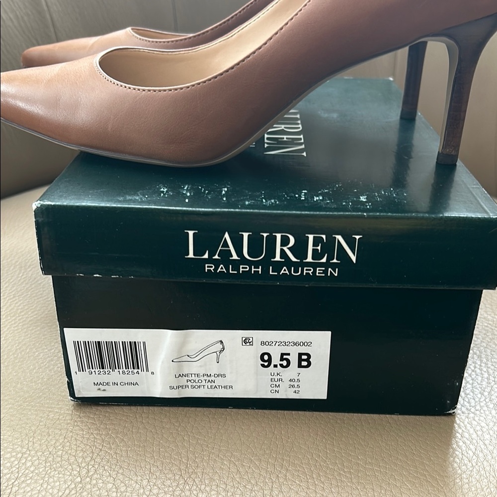 Ralph Lauren Women's Brown Leather Heels